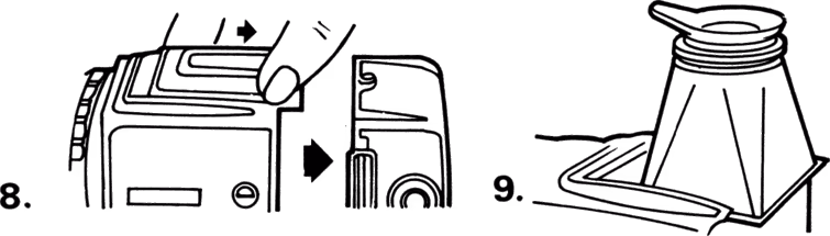 Removing and changing the viewfinder
